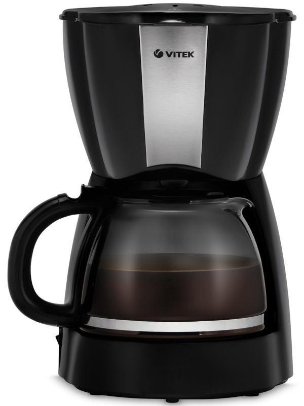 Кофеварка Vitek VT-1503 BK, капельная, 900 Вт, 1.2 л, чёрная