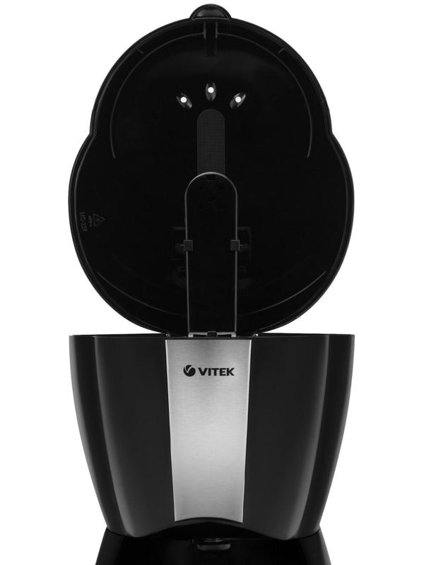 Кофеварка Vitek VT-1503 BK, капельная, 900 Вт, 1.2 л, чёрная
