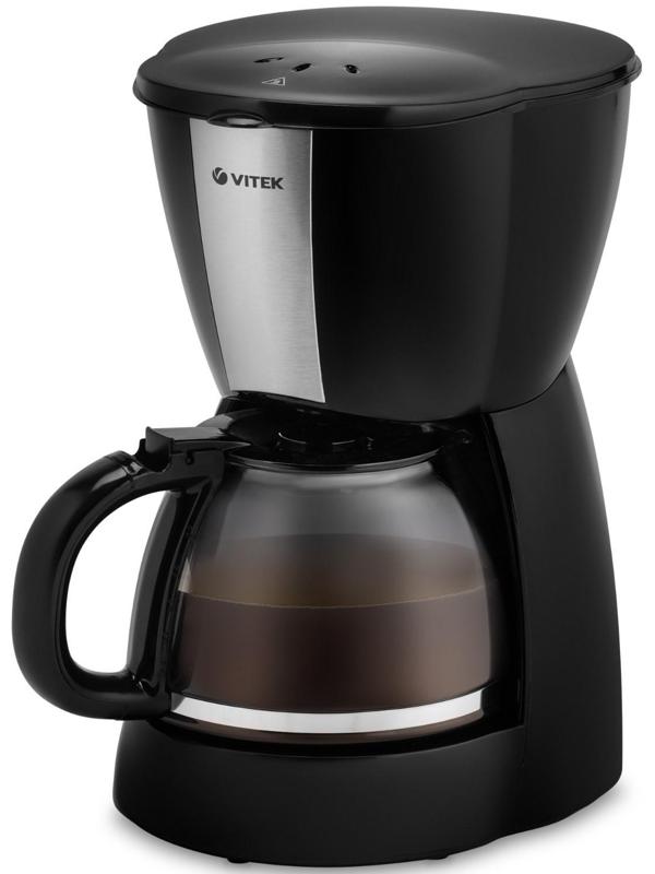 Кофеварка Vitek VT-1503 BK, капельная, 900 Вт, 1.2 л, чёрная