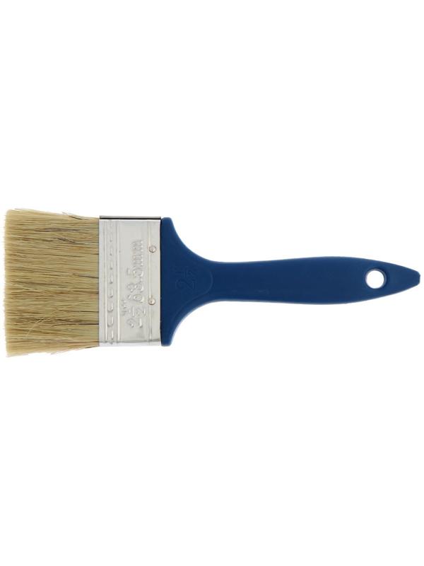 Кисть плоская ТУНДРА, смешанная щетина, пластиковая рукоятка, 2.5