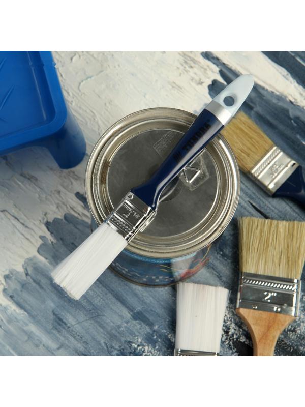 Кисть плоская ТУНДРА, искусственная щетина, пластиковая рукоятка, 1