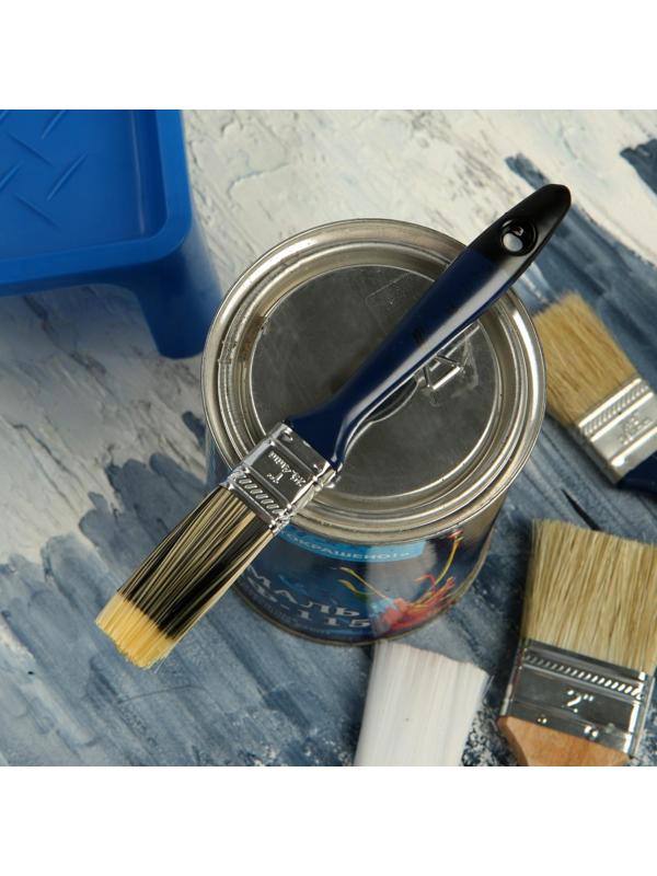 Кисть плоская ТУНДРА, искусственная щетина, пластиковая рукоятка, 1