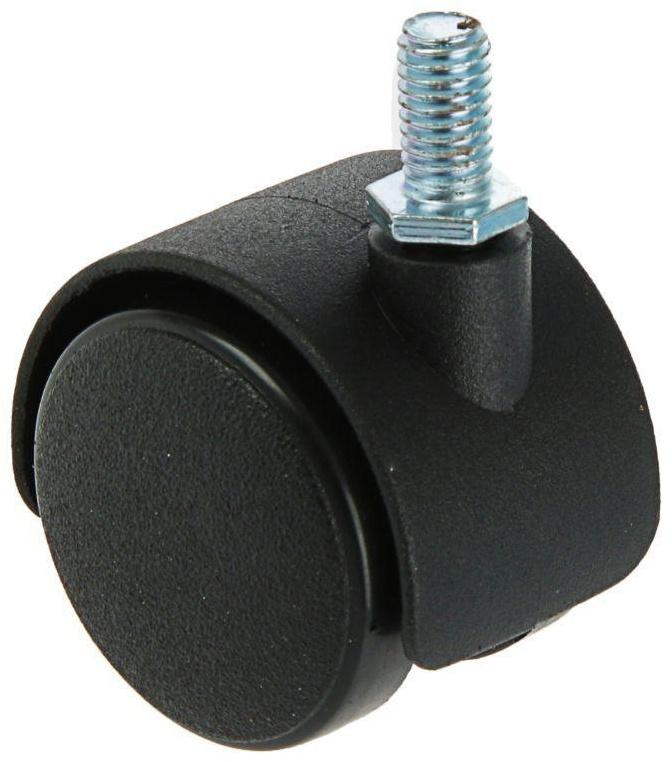 Колесо мебельное, d=40 мм, с футоркой M8x15 мм, без тормоза