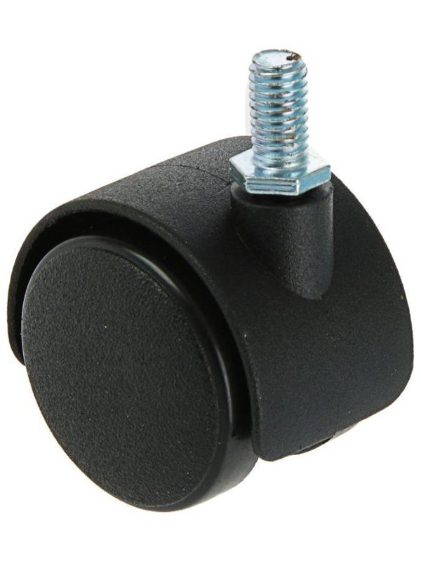 Колесо мебельное, d=40 мм, с футоркой M8x15 мм, без тормоза