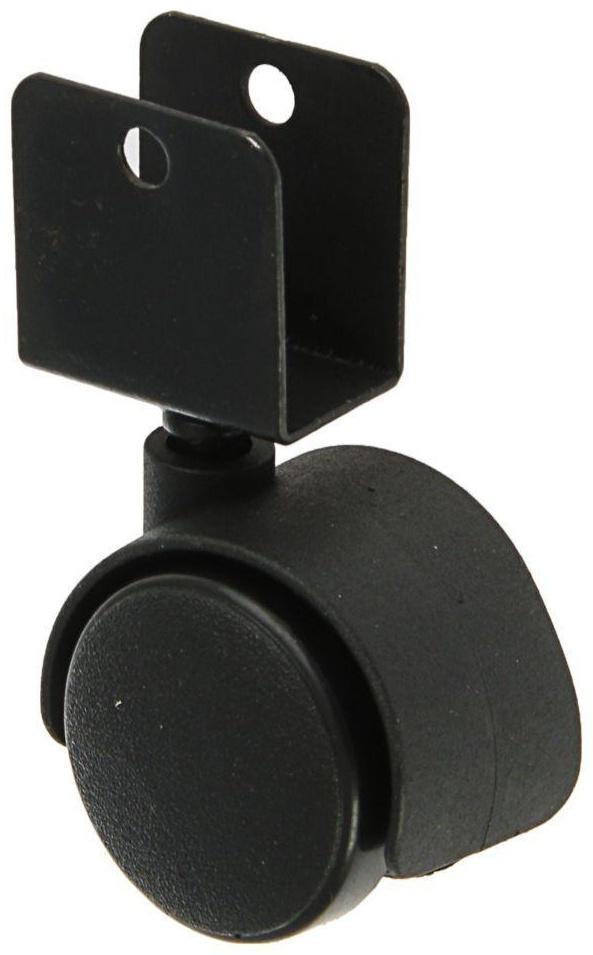 Колесо мебельное, d=40 мм, с U-образным креплением, без тормоза