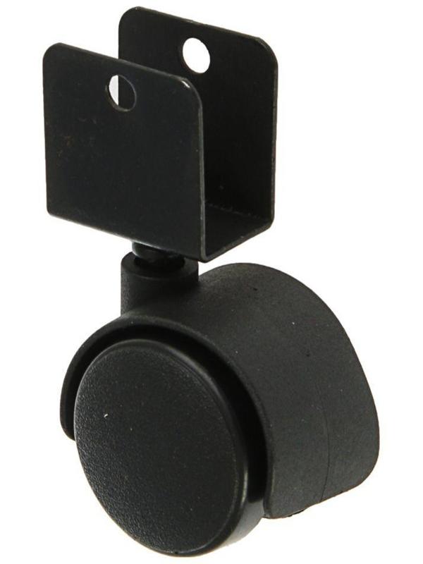 Колесо мебельное, d=40 мм, с U-образным креплением, без тормоза