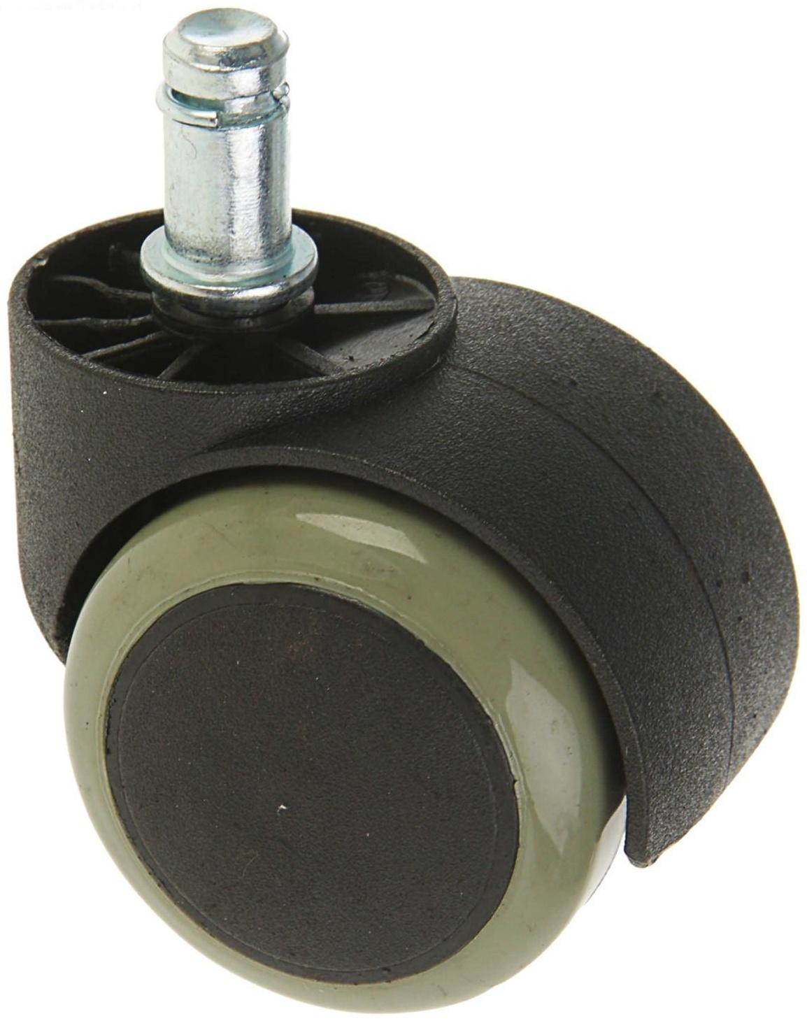 Колесо мебельное, d=50 мм, со штифтом 11x22 мм, c мягким ходом, без тормоза