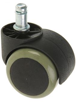 Колесо мебельное, d=50 мм, со штифтом 11x22 мм, c мягким ходом, без тормоза