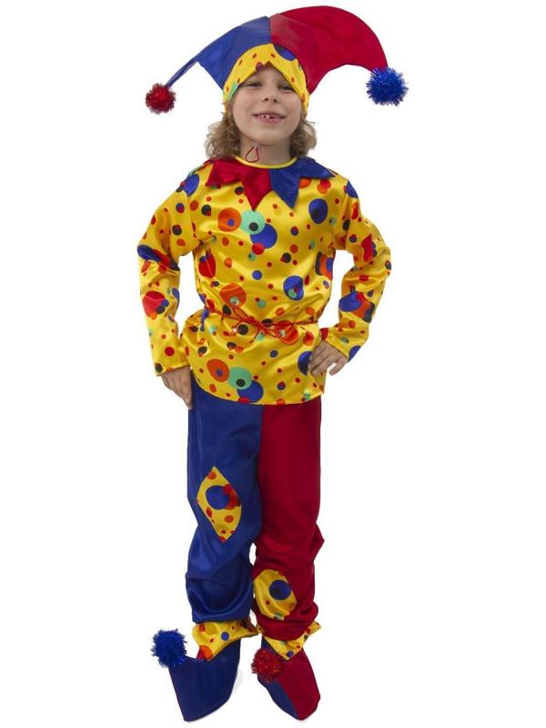 Карнавальный костюм «Петрушка», текстиль, р. 28, рост 110 см