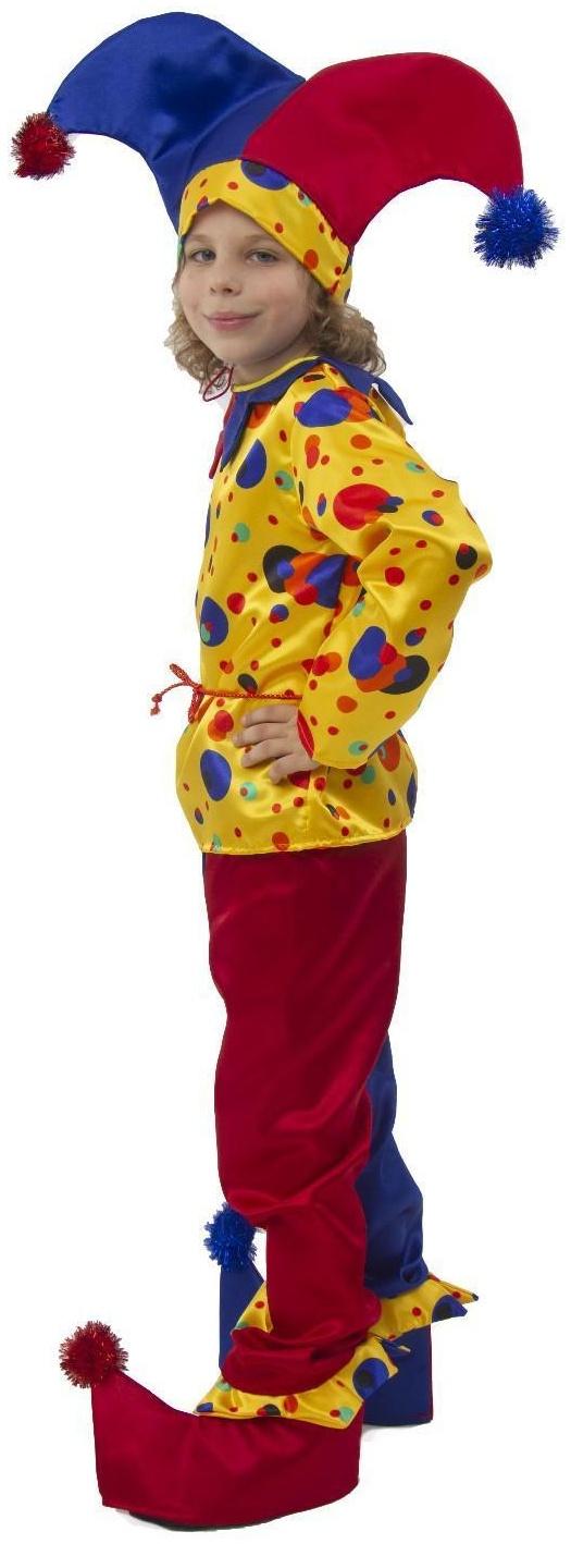 Карнавальный костюм «Петрушка», текстиль, р. 34, рост 134 см