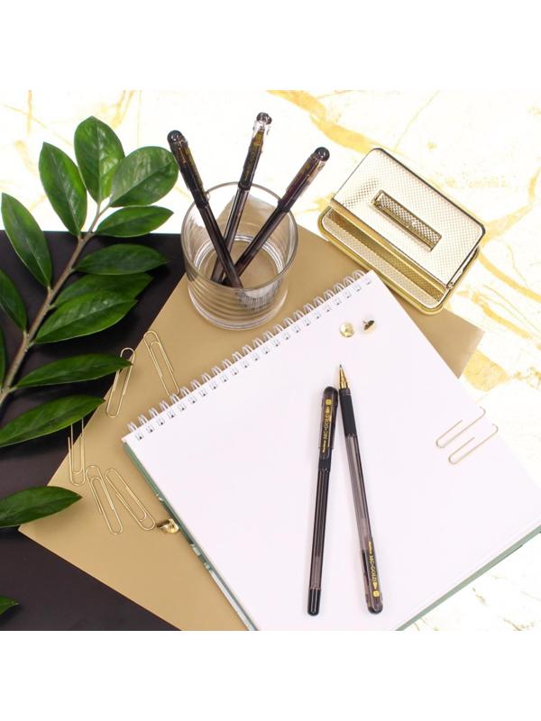 Ручка шариковая MunHwa MC Gold, резиновый грип, чернила чёрные, узел 1.0 мм