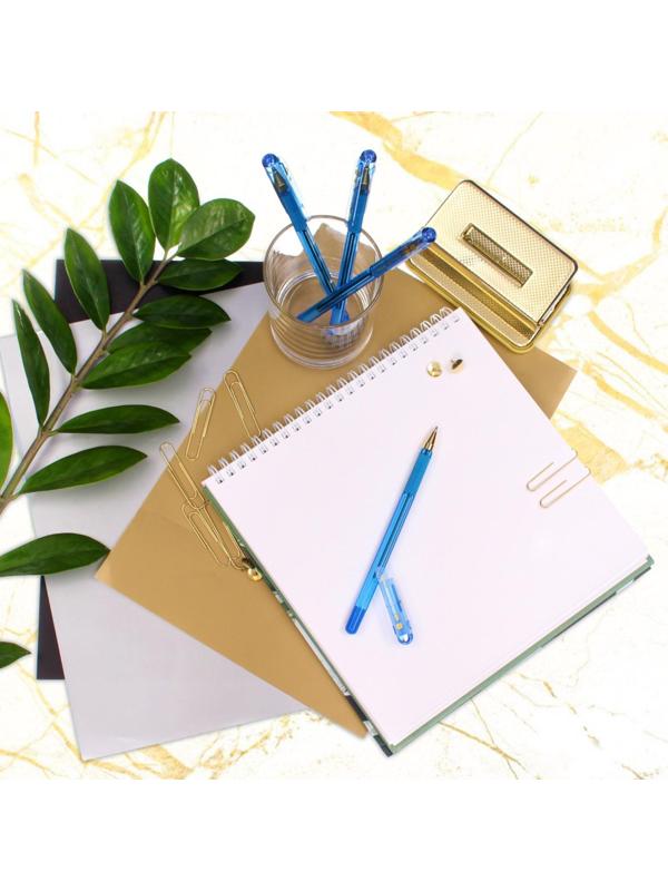 Ручка шариковая MunHwa MC Gold, резиновый грип, чернила синие, узел 1.0 мм