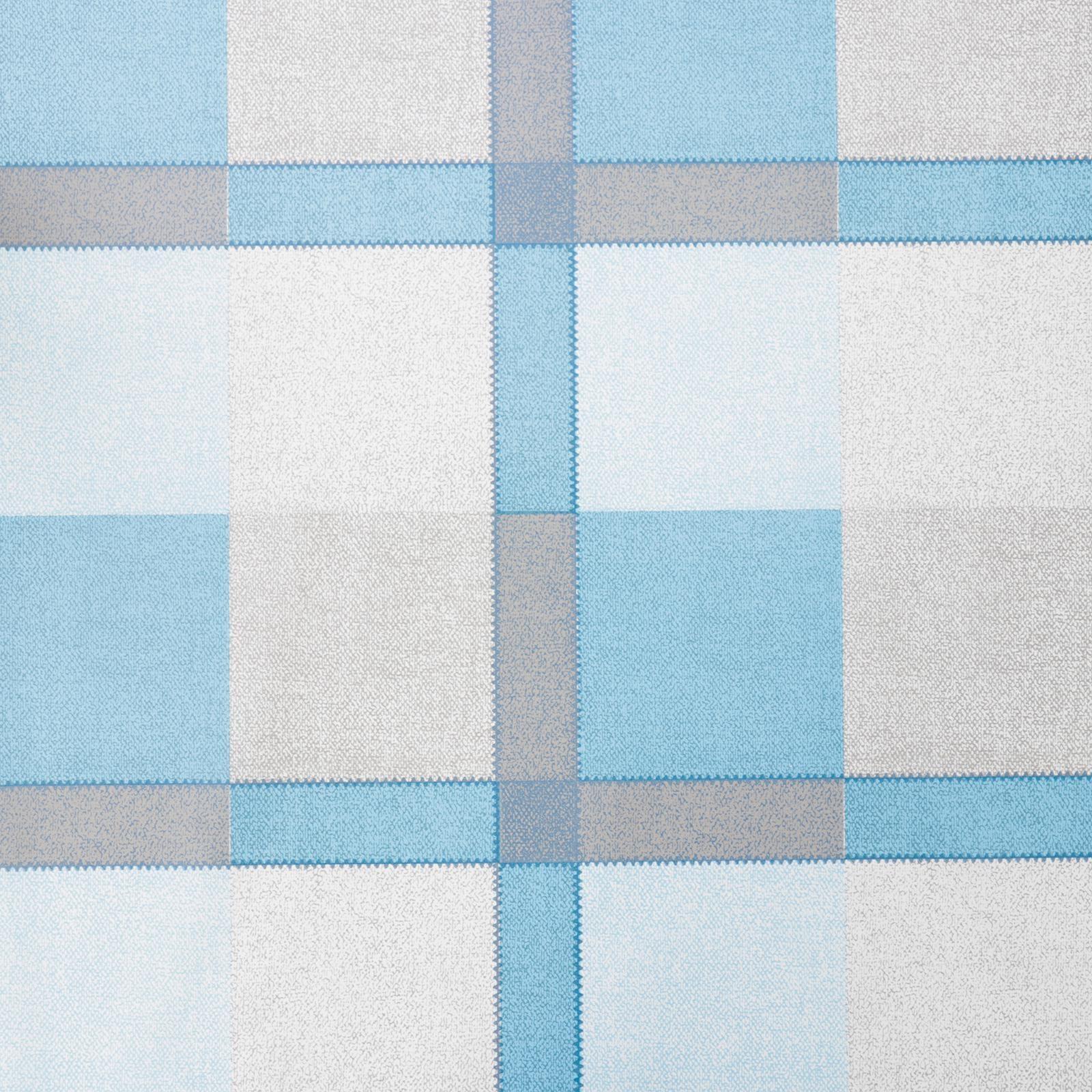 Клеёнка столовая на нетканой основе «Клетка голубая», рулон 25 метров, ширина 130 см