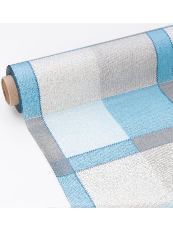 Клеёнка столовая на нетканой основе «Клетка голубая», рулон 25 метров, ширина 130 см