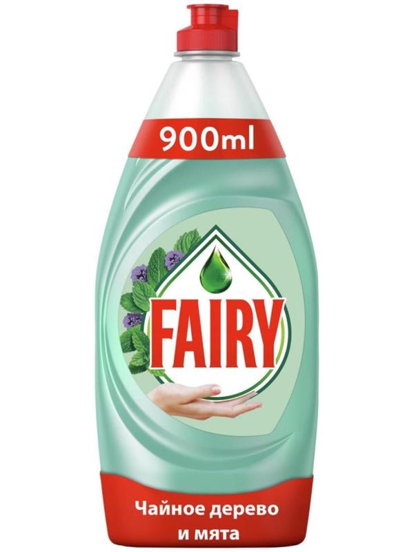Средство для мытья посуды FAIRY Нежные ручки Чайное дерево и мята, 900 мл