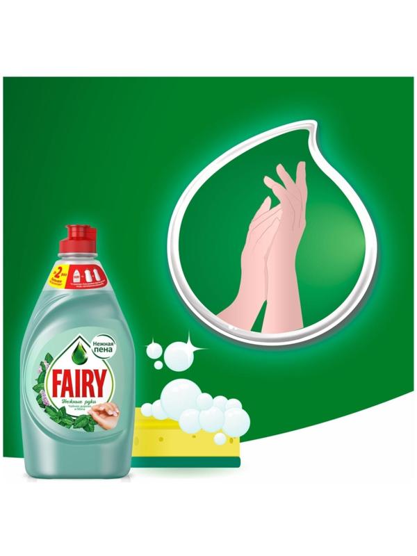 Средство для мытья посуды FAIRY Нежные ручки Чайное дерево и мята, 900 мл