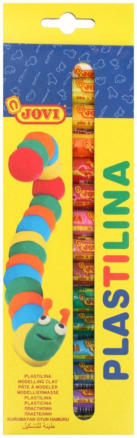 Пластилин на растительной основе 15 цветов 225 г, JOVI, картон, европодвес, ДЛЯ МАЛЫШЕЙ