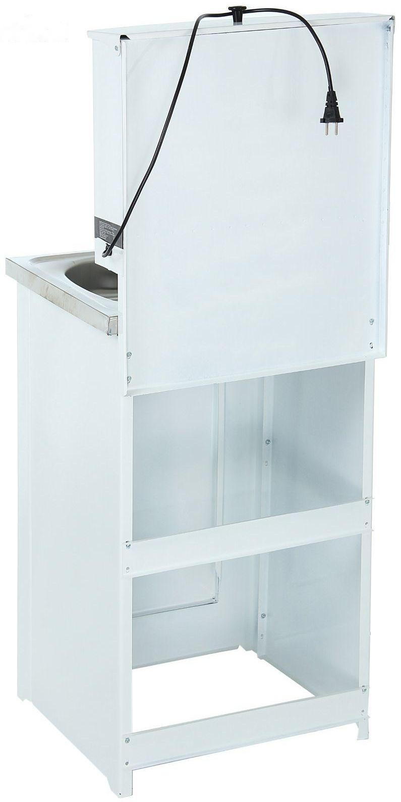 Умывальник TUNDRA, с ЭВН, нержавеющая мойка, 1250 Вт, 17 л, белый