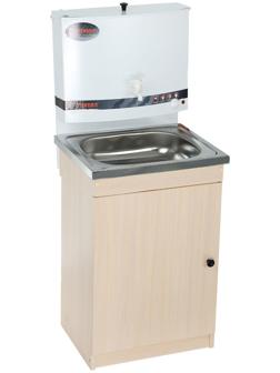 Умывальник TUNDRA, с ЭВН, нержавеющая мойка, 1250 Вт, 17 л, ЛДСП, белый