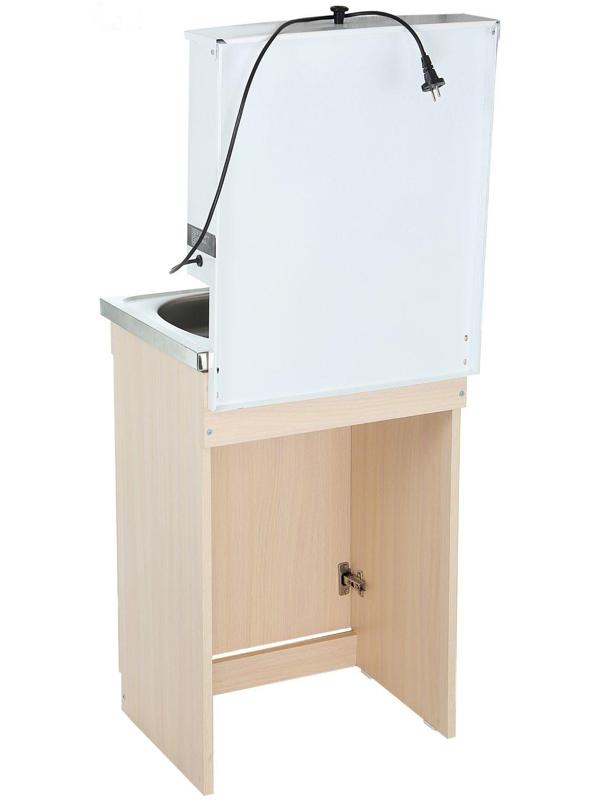 Умывальник TUNDRA, с ЭВН, нержавеющая мойка, 1250 Вт, 17 л, ЛДСП, белый