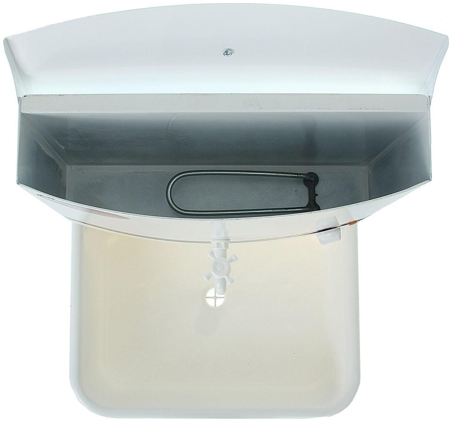 Умывальник TUNDRA, с ЭВН, пластиковая мойка, 1250 Вт, 17 л, белый