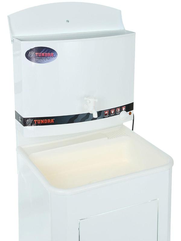Умывальник TUNDRA, с ЭВН, пластиковая мойка, 1250 Вт, 17 л, белый