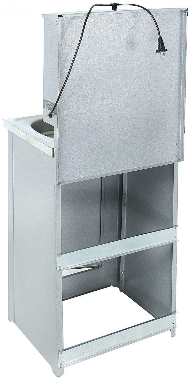 Умывальник TUNDRA, с ЭВН, нержавеющая мойка, 1250 Вт, 17 л, цвет аквамикс