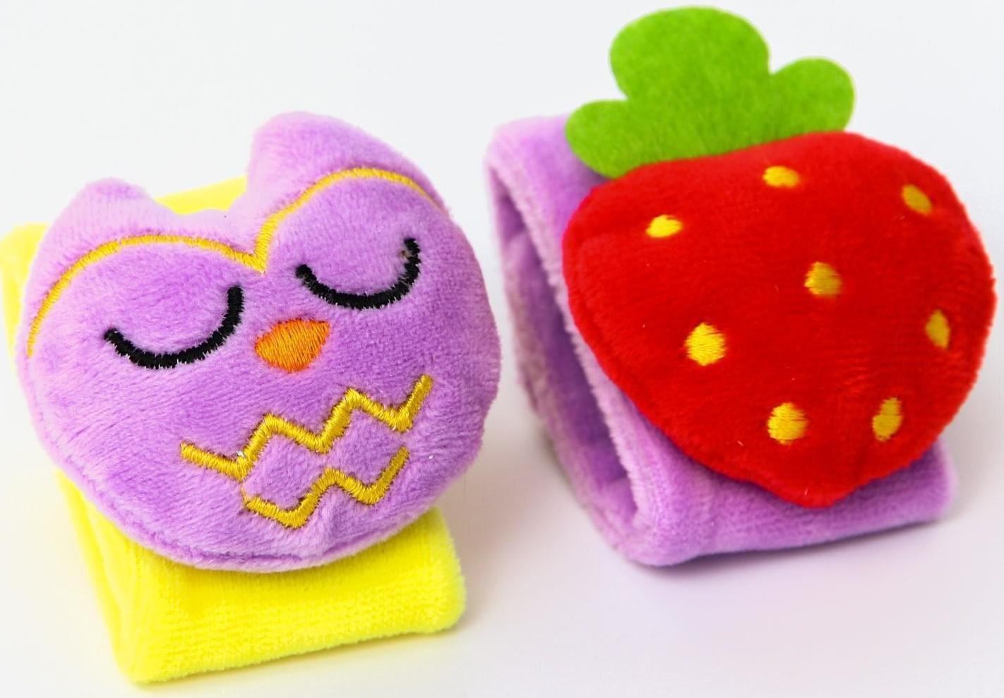 Развивающий браслетик-погремушка «Лесные зверята», набор 2 шт.