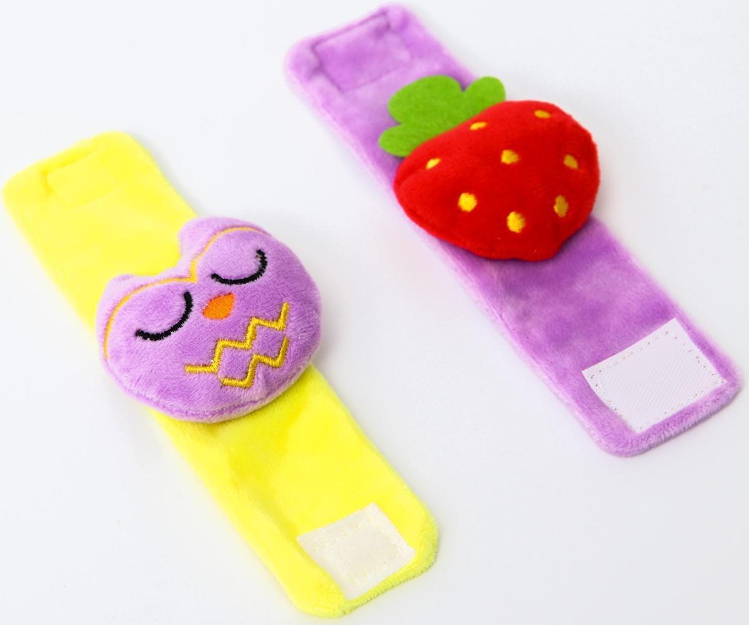 Развивающий браслетик-погремушка «Лесные зверята», набор 2 шт.