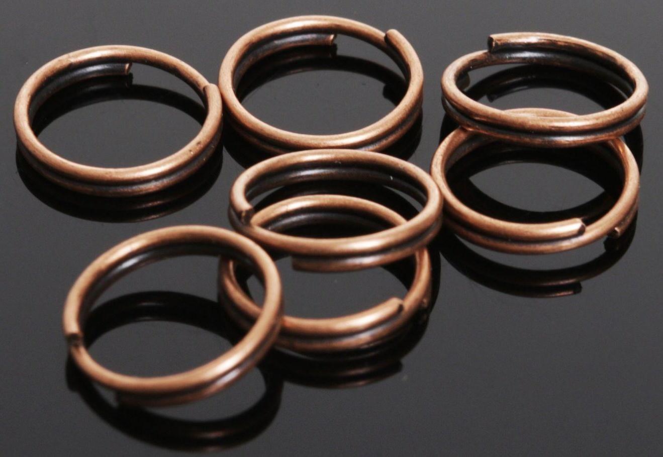 Кольцо соединительное двойное 0,9см (набор 50 гр, ±330 шт) СМ-1028, цвет меди