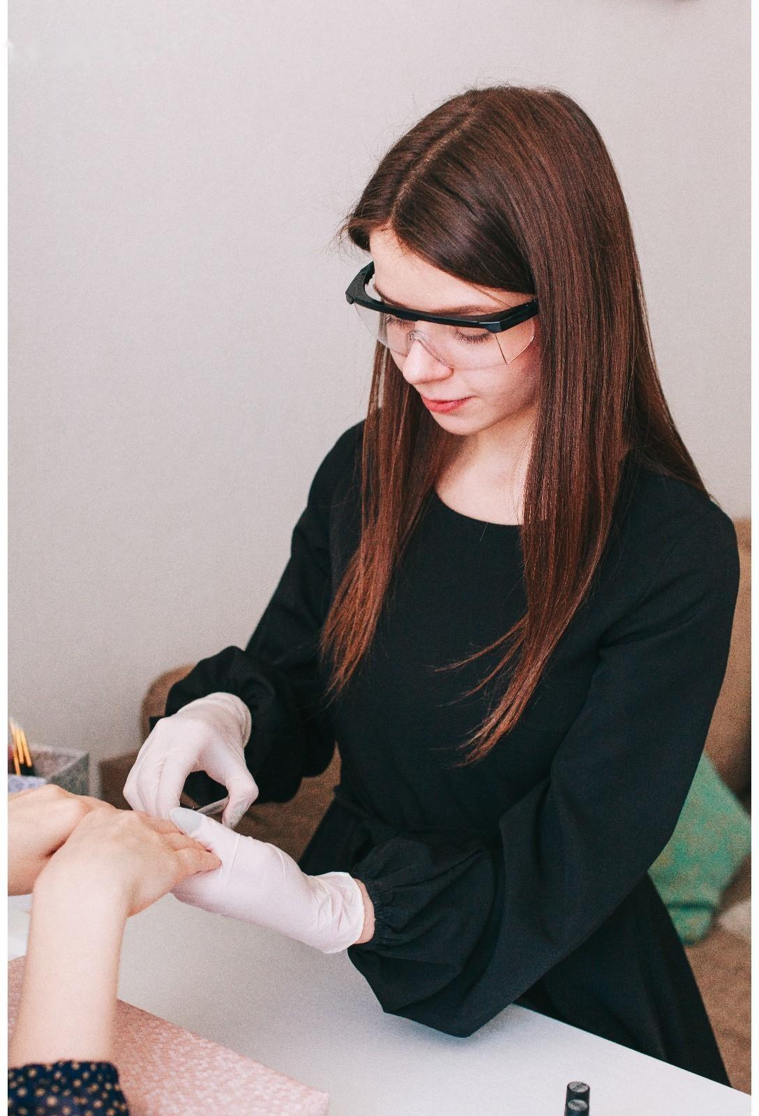 Очки защитные для мастера, регулируемые дужки, цвет чёрный