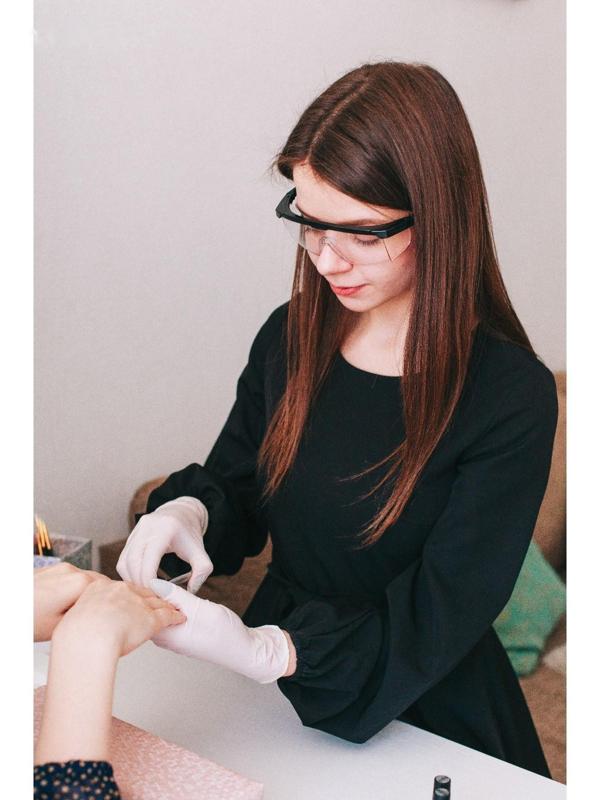 Очки защитные для мастера, регулируемые дужки, цвет чёрный