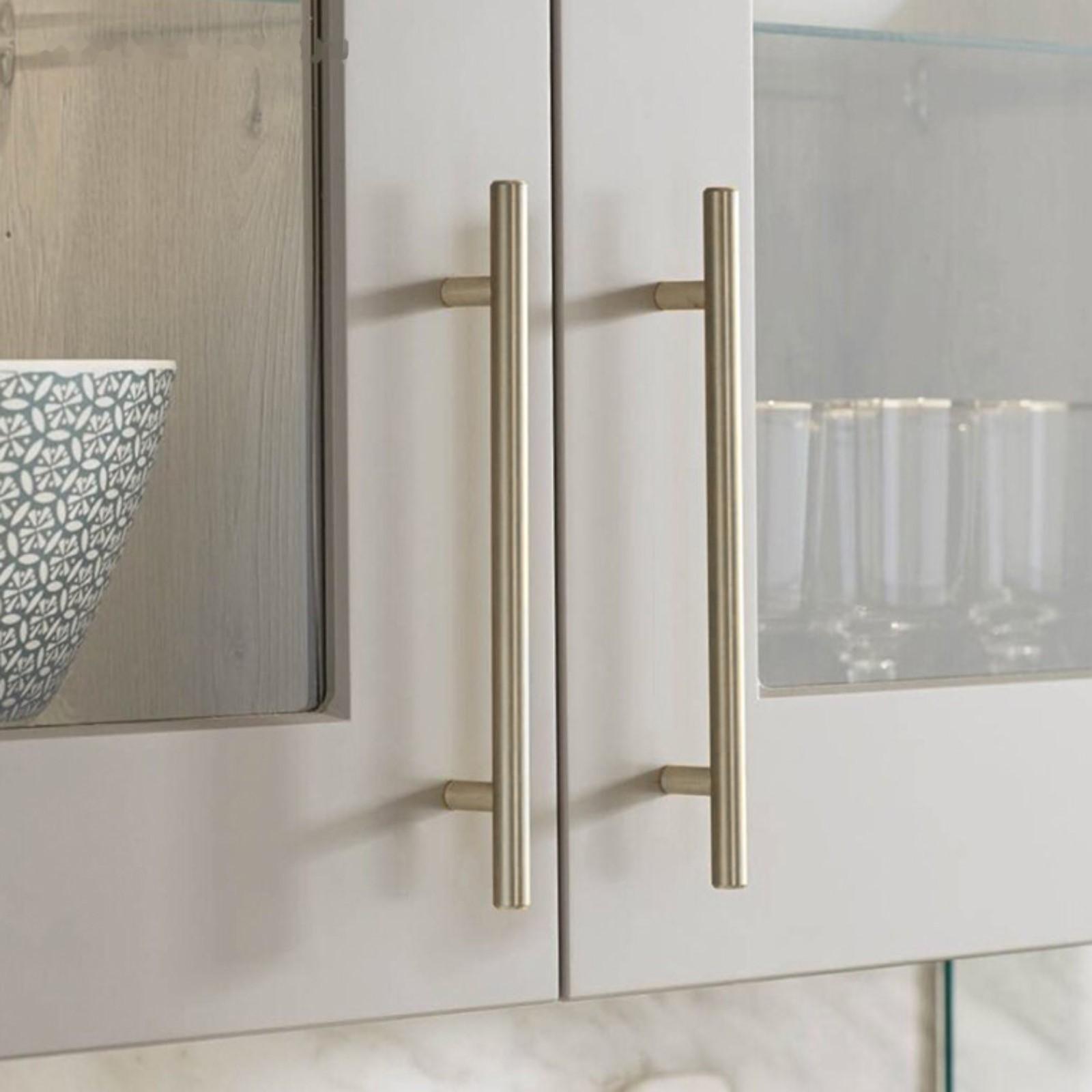 Ручка-рейлинг, d=10 мм, м/о 128 мм, цвет сатиновый никель