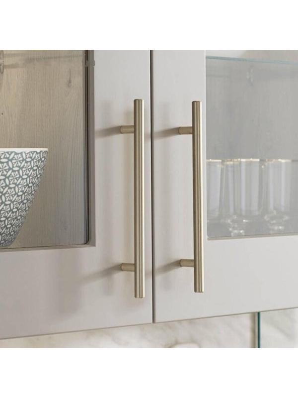 Ручка-рейлинг, d=10 мм, м/о 128 мм, цвет сатиновый никель