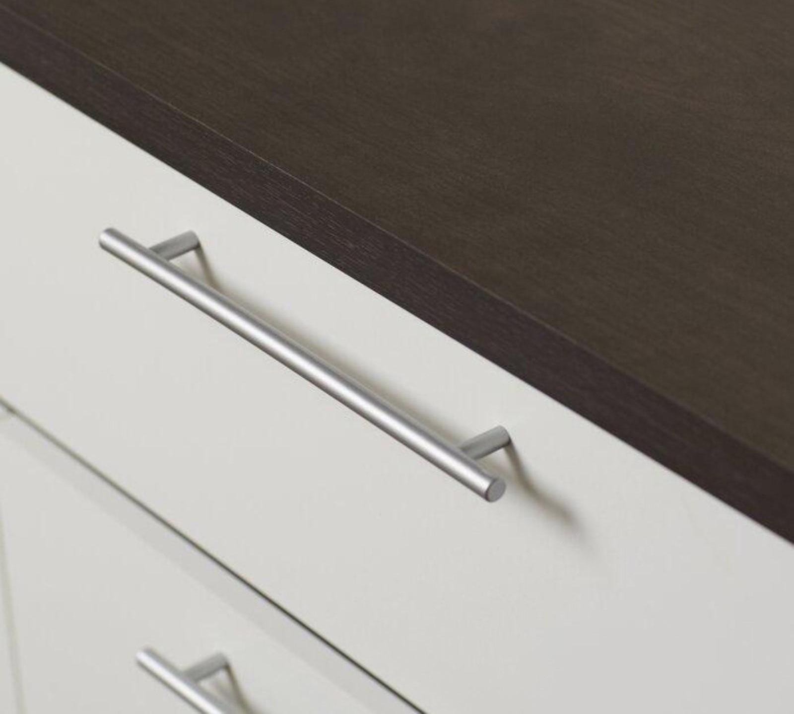 Ручка рейлинг, облегченная, d=12 мм, м/о 160 мм, цвет матовый никель