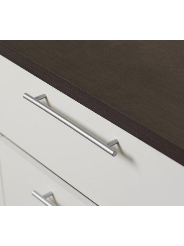 Ручка рейлинг, облегченная, d=12 мм, м/о 160 мм, цвет матовый никель