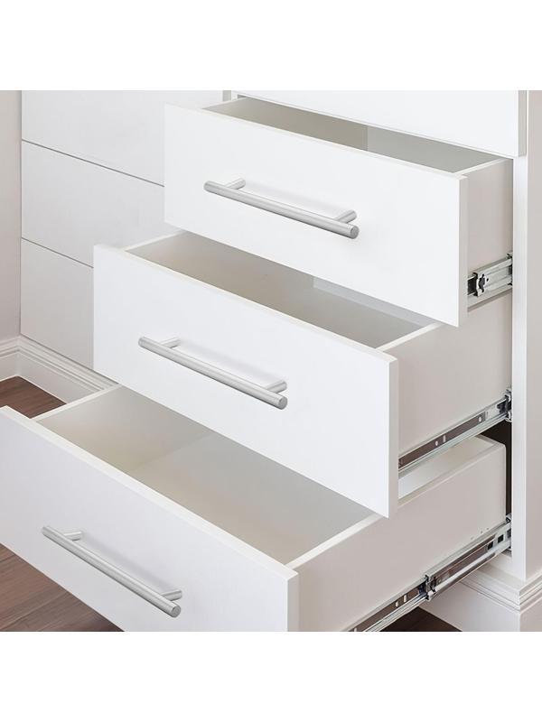 Ручка рейлинг, облегченная, d=12 мм, м/о 160 мм, цвет матовый никель