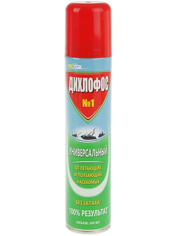 Дихлофос №1 Неотокс, универсальное средство от летающих и ползающих насекомых, 200 мл