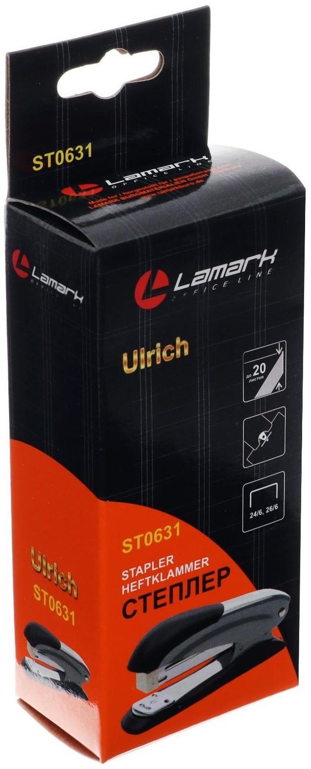 Степлер № 24-26/6 Lamark Ulrich, красный, до 20 листов