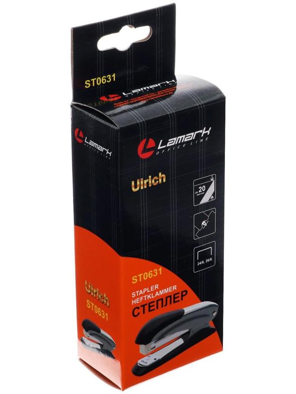 Степлер № 24-26/6 Lamark Ulrich, светло-зелёный, до 20 листов