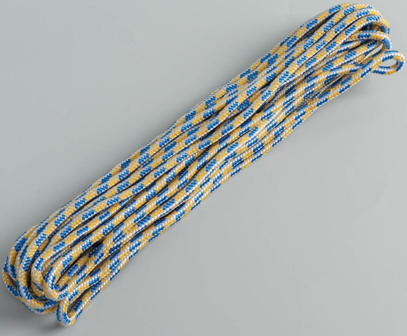 Шнур высокопрочный, d=6 мм, 10 м, цвет МИКС