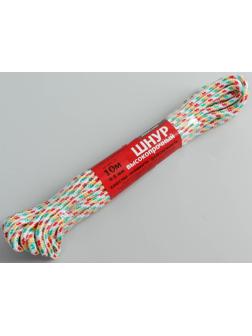 Шнур высокопрочный, d=6 мм, 10 м, цвет МИКС
