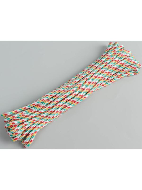 Шнур высокопрочный, d=6 мм, 10 м, цвет МИКС