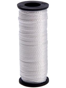 Нить кручёная 2-х прядная ПП, d=1,3 мм, 50 м, цвет белый