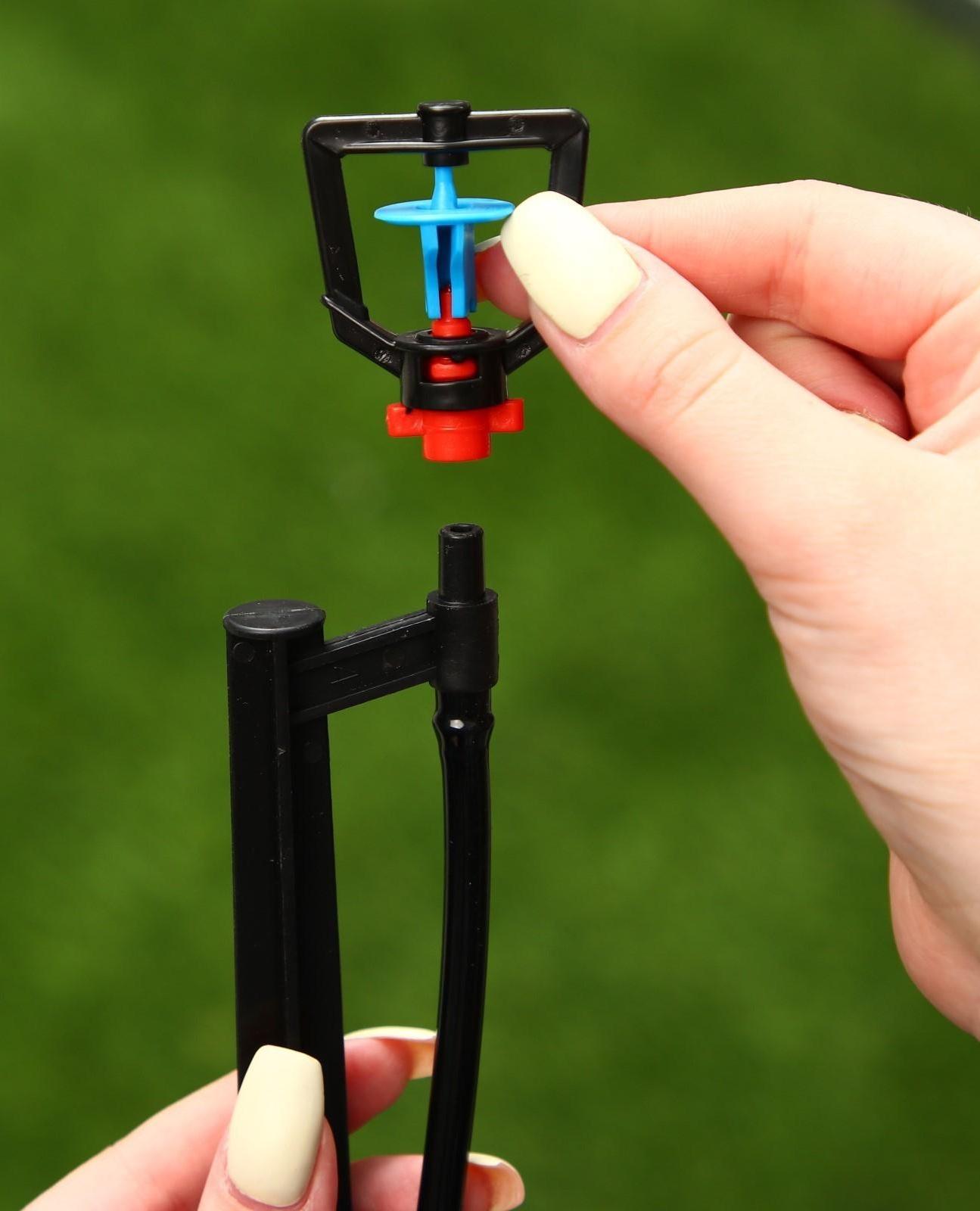 Форсунка-ороситель разбрызгивающая для капельного полива, h = 56 см, с пикой, пластик