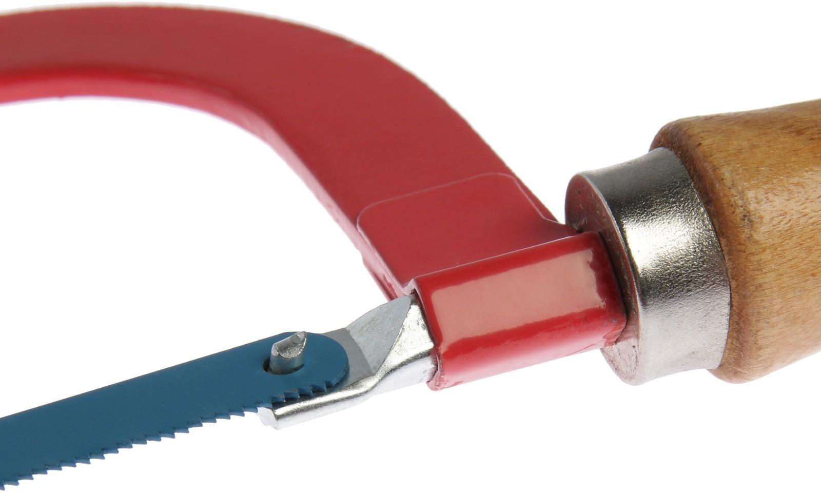 Ножовка по металлу ЛОМ, деревянная рукоятка, 300 мм