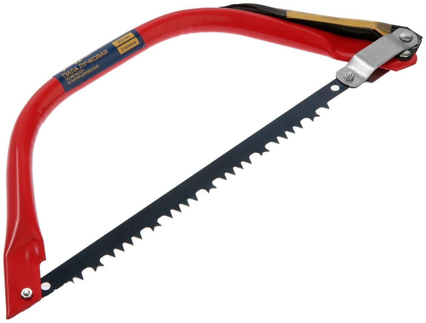 Пила лучковая ТУНДРА, 300 мм, 2 полотна