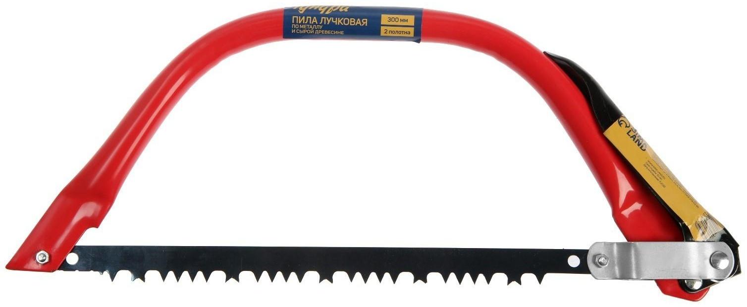 Пила лучковая ТУНДРА, 300 мм, 2 полотна