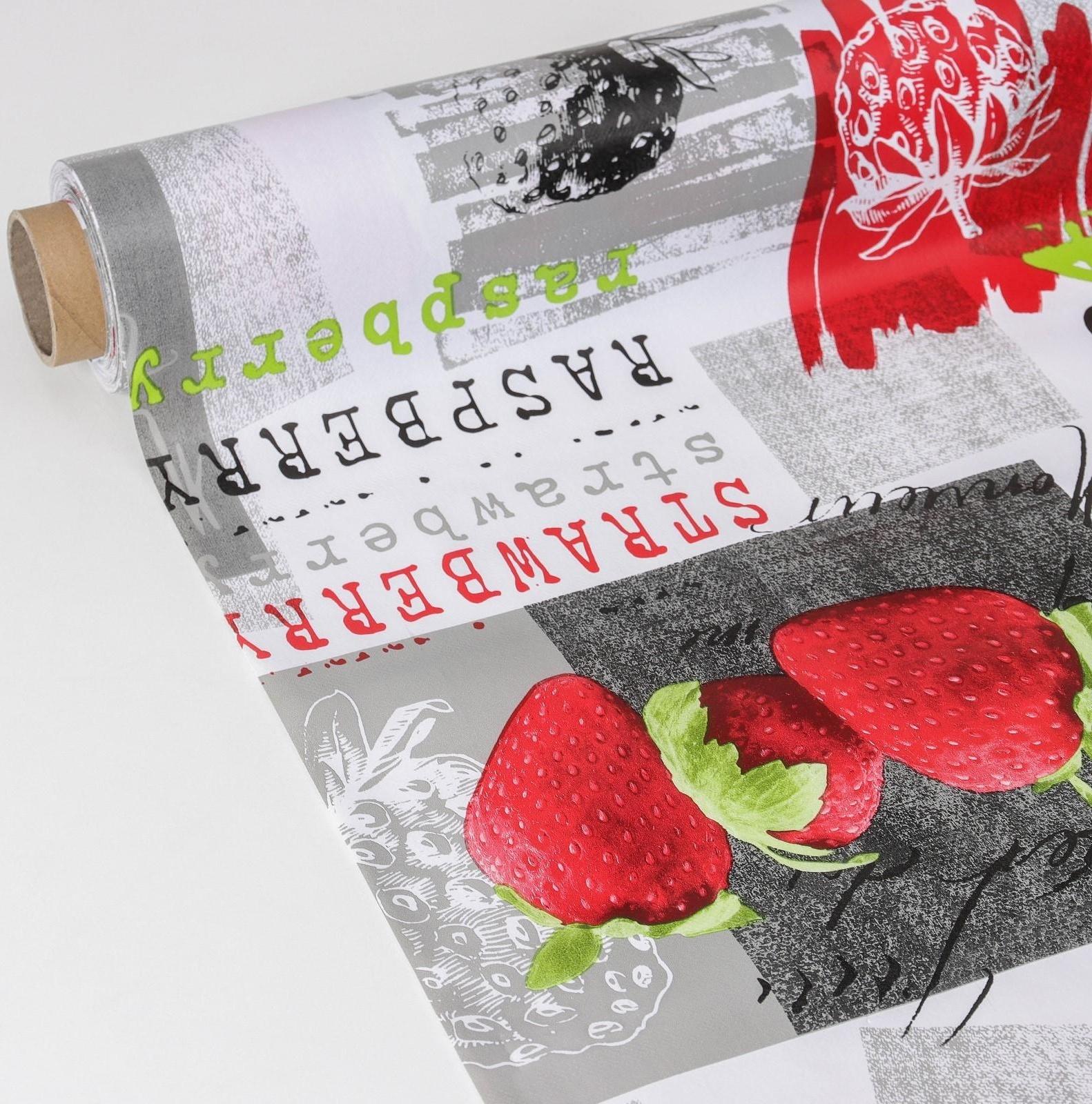 Клеёнка столовая на нетканой основе Доляна, ширина 137 см, толщина 0,08 мм, рулон 20 м