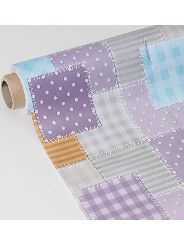 Клеёнка столовая на нетканой основе, ширина 137 см, толщина 0,08 мм, рулон 20 м